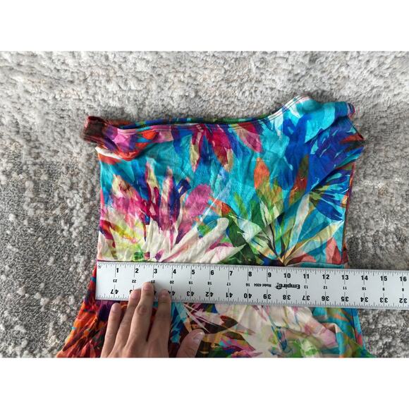 Salaam Size S Colorful Floral Topical Vacation Fit Flared Dress Knee Length - Picture 5 of 8